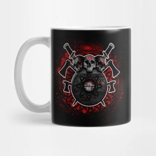 Fight till Valhalla with Knotwork, Valknut Skull Mug